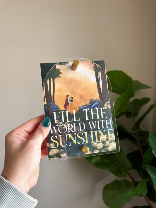Fill The World With Sunshine Mini Block Sign
