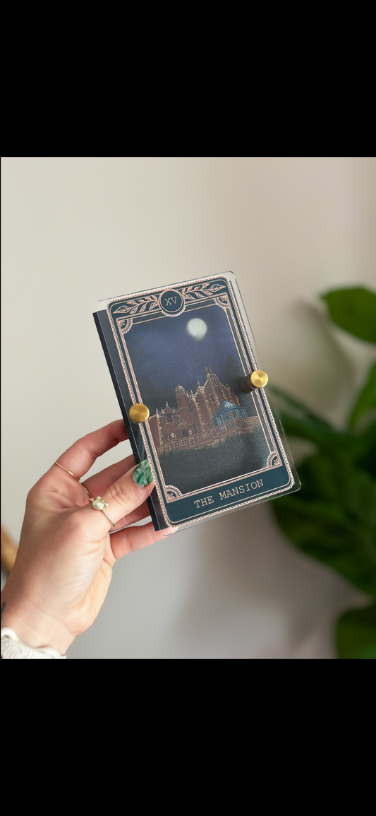 Ghoulish Mansion - Tarot Card Mini Sign