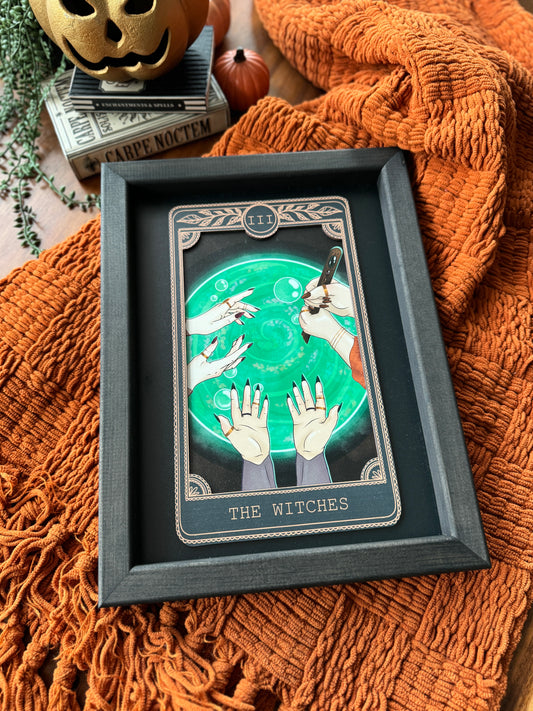 The Witches - Tarot Card Framed Sign
