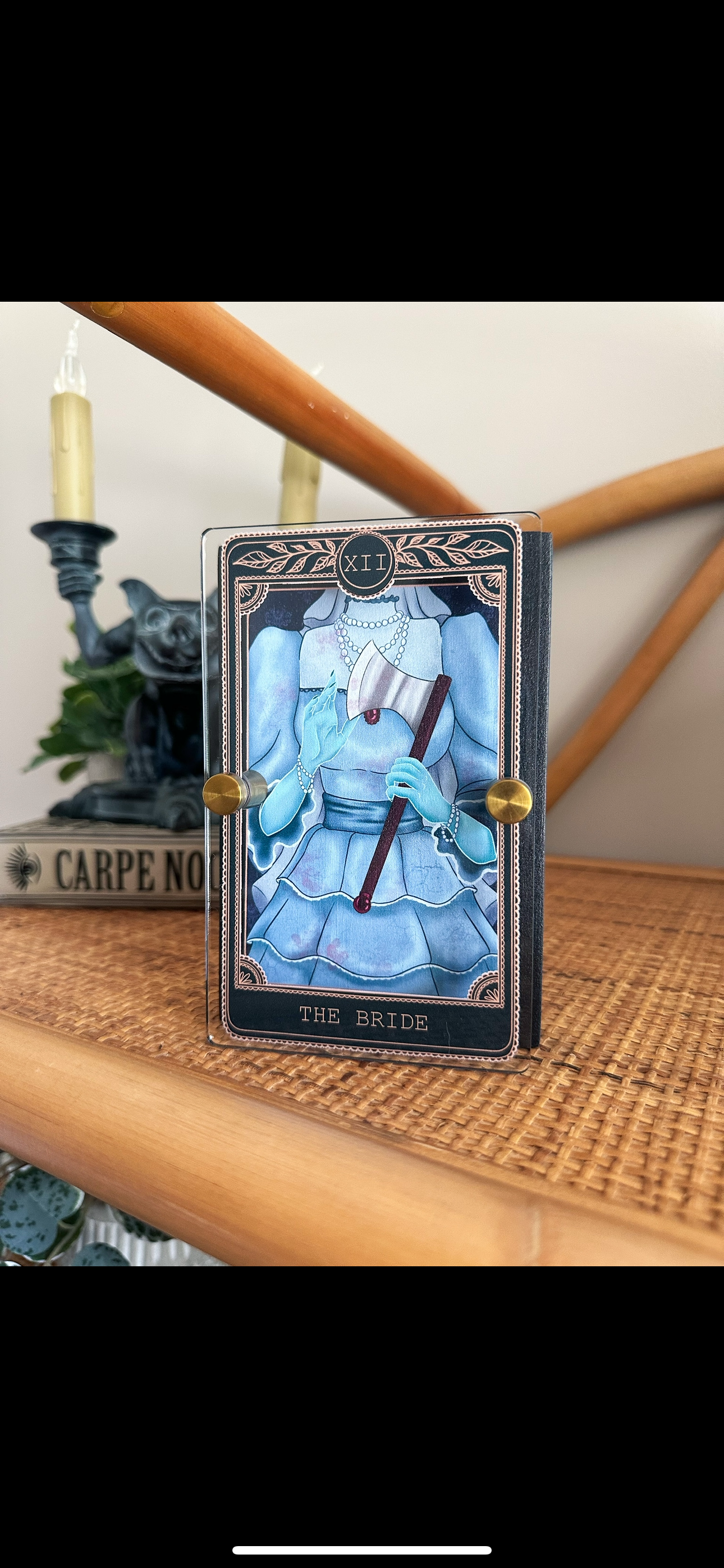 The Bride - Tarot Card Mini Sign