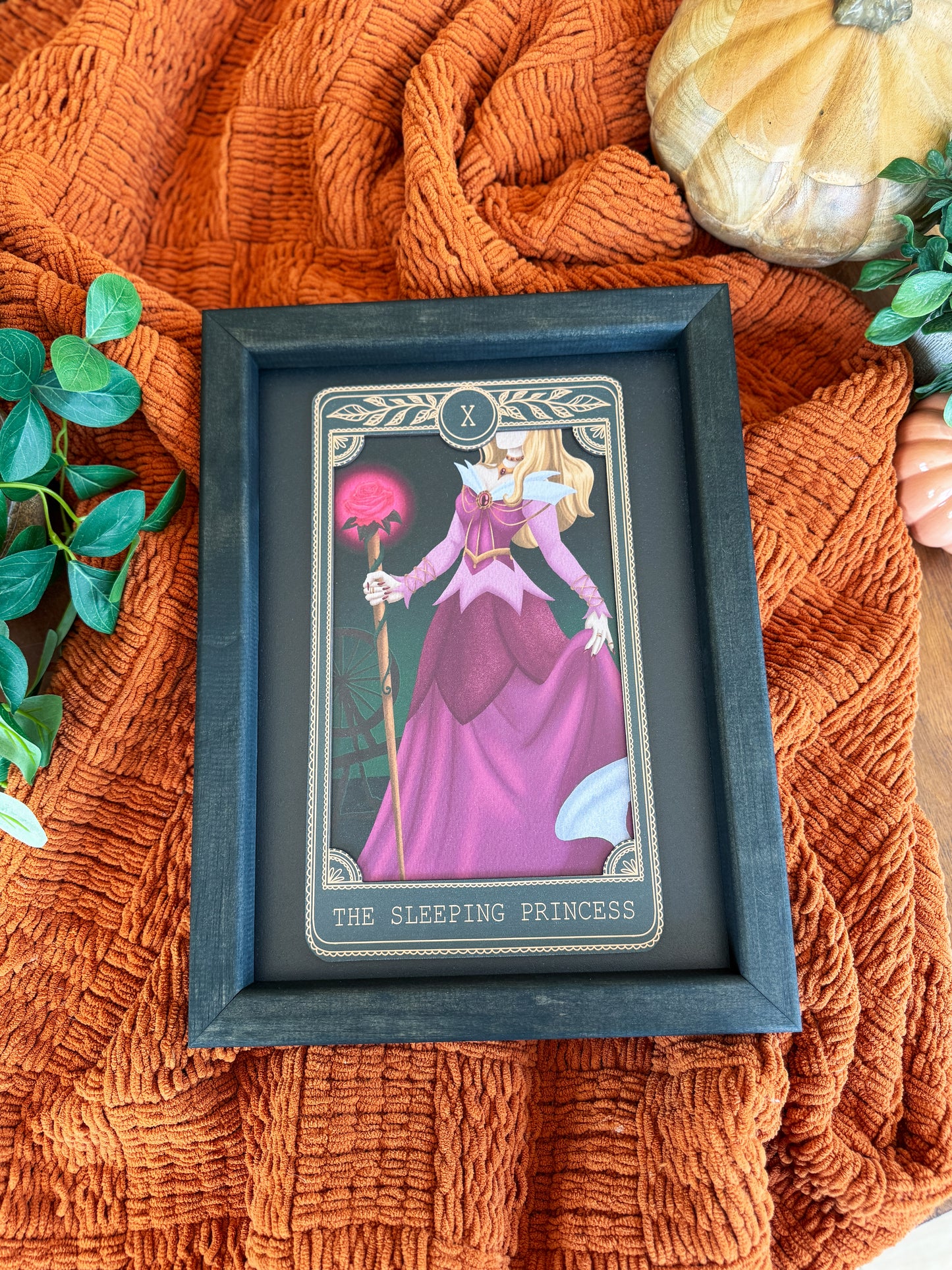 The Sleeping Princess - Tarot Card Framed Sign