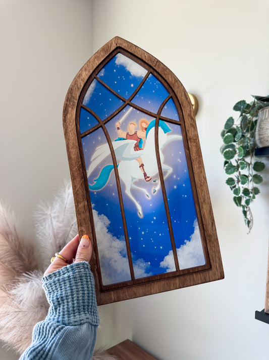 The Hero - Cathedral Window Sign