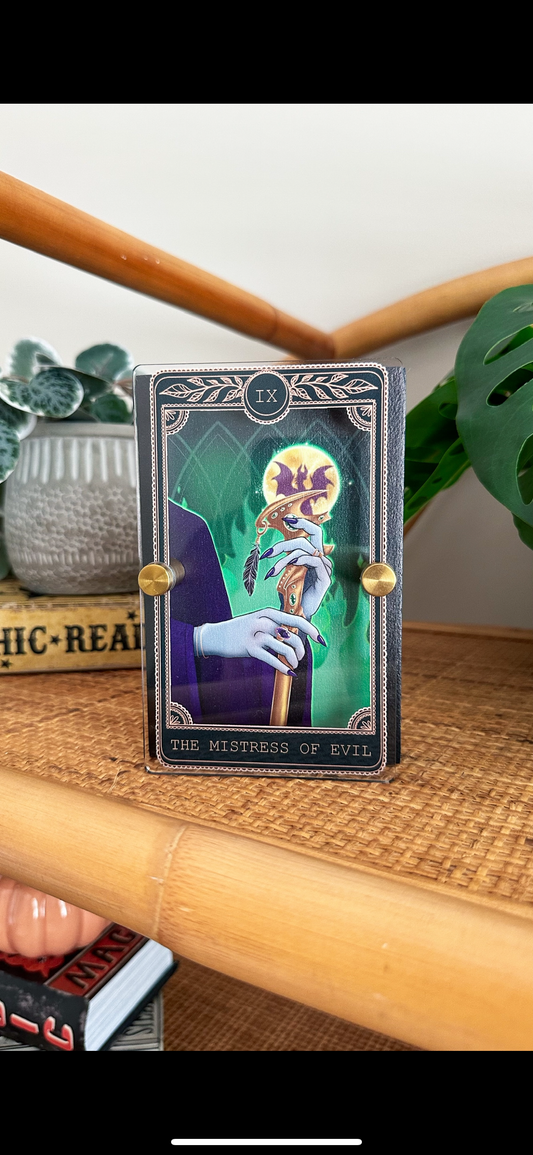 Mistress of Evil - Tarot Card Mini Sign