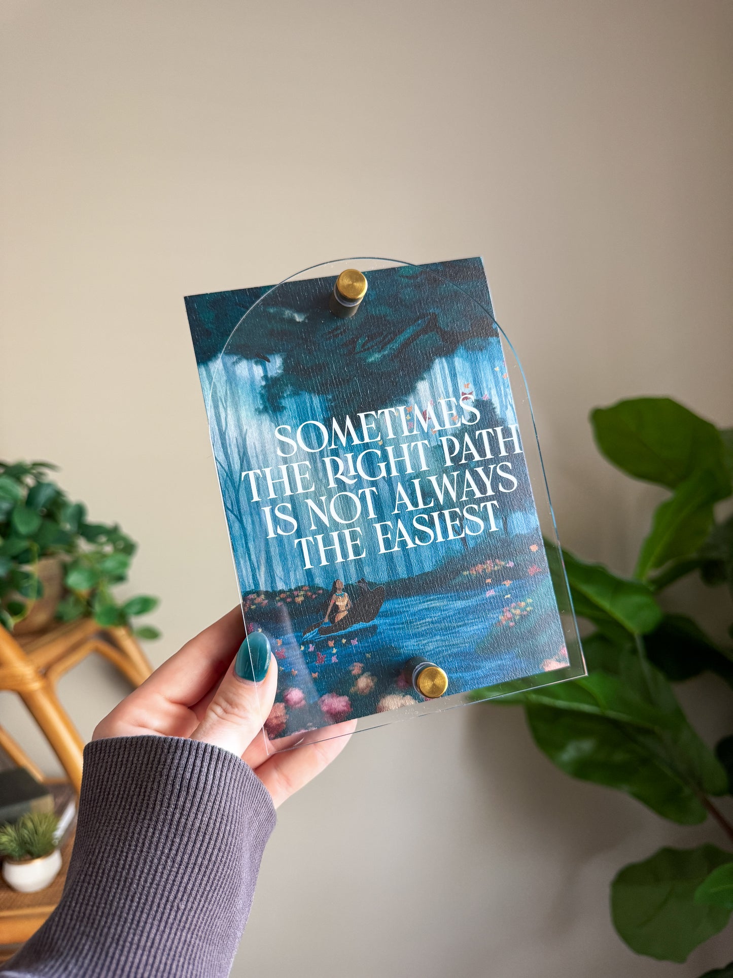 Right Path Mini Block Sign