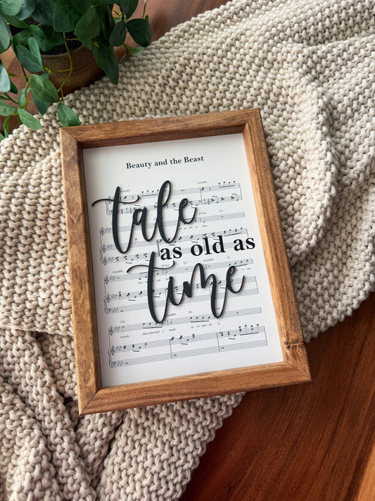 Tale as old as Time - Magical Playlist Sign