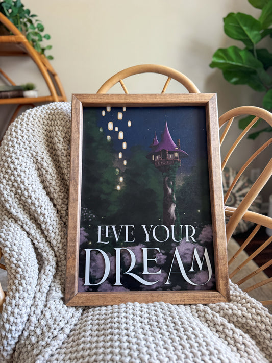 Live Your Dream Framed Sign
