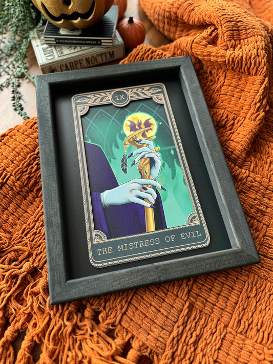 The Mistress Of Evil - Tarot Card Framed Sign