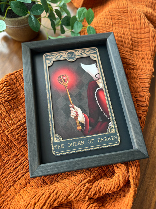 The Queen Of Hearts - Tarot Card Framed Sign
