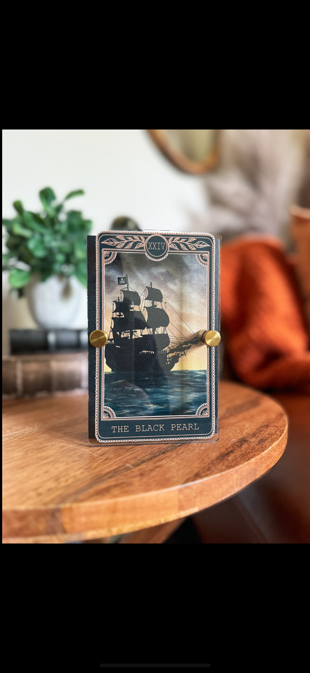 Black Pearl - Tarot Card Mini Sign