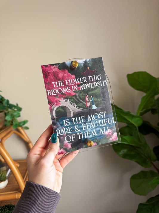 Flower That Blooms Mini Block Sign