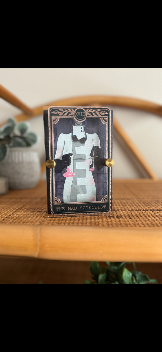 The Mad Scientist - Tarot Card Mini Sign