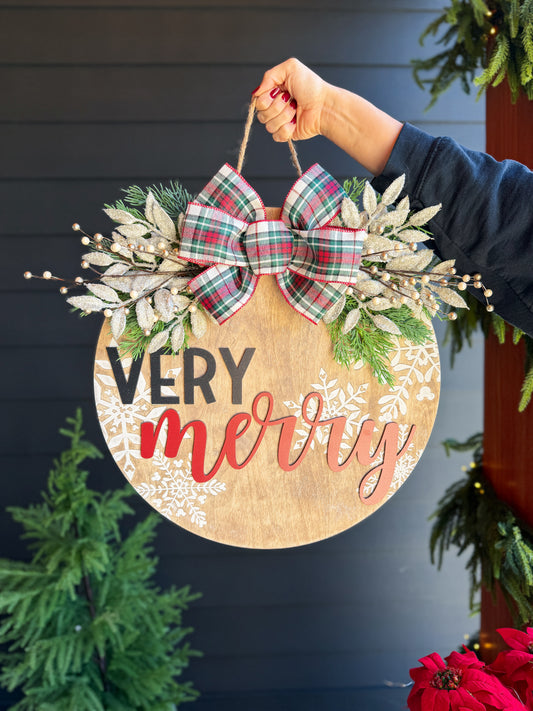Very Merry Christmas Door Hanger