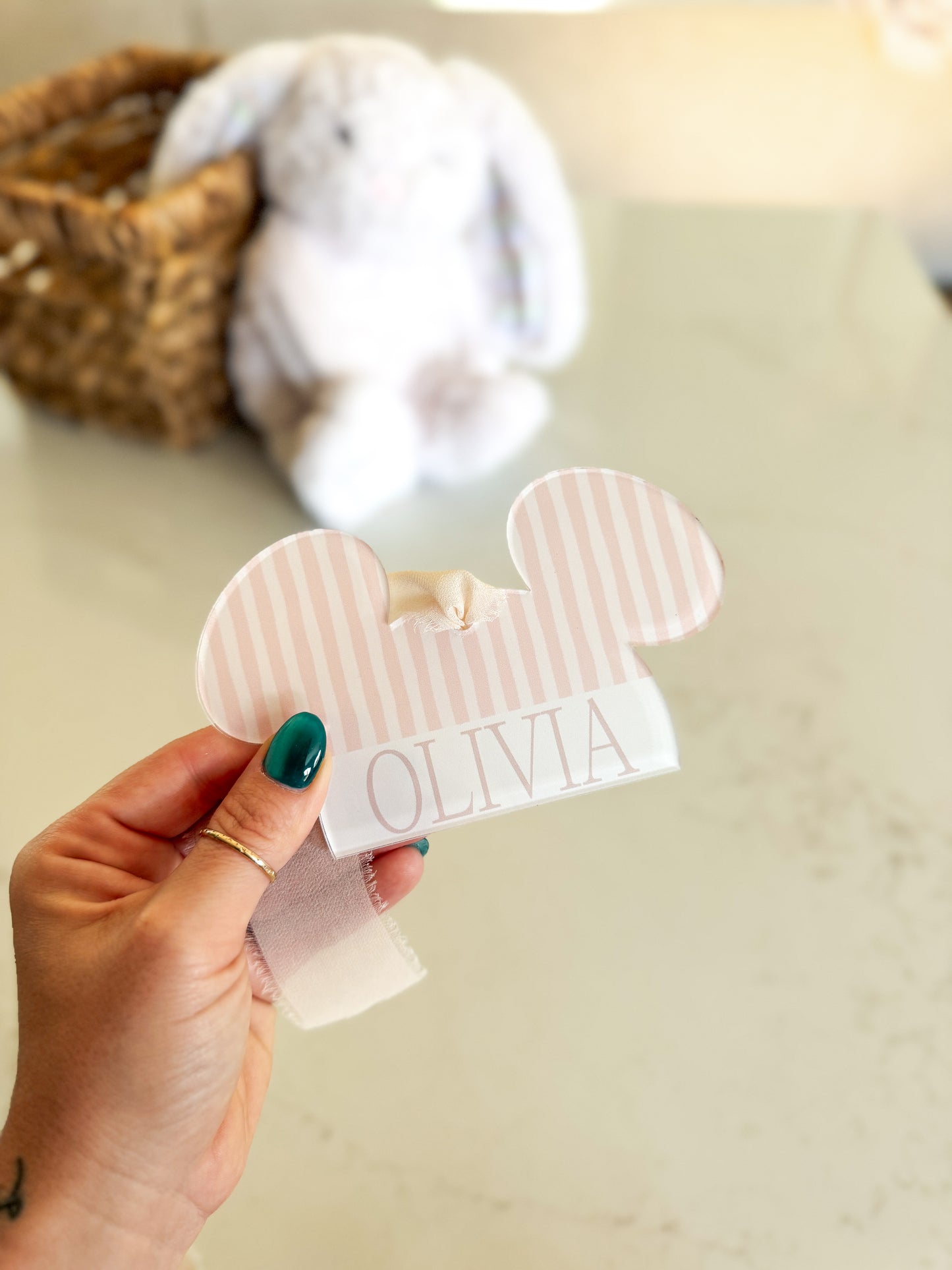 Custom Ear Hat Easter Tag