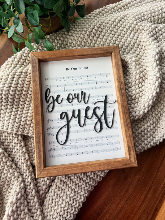Be Our Guest - Magical Playlist Sign