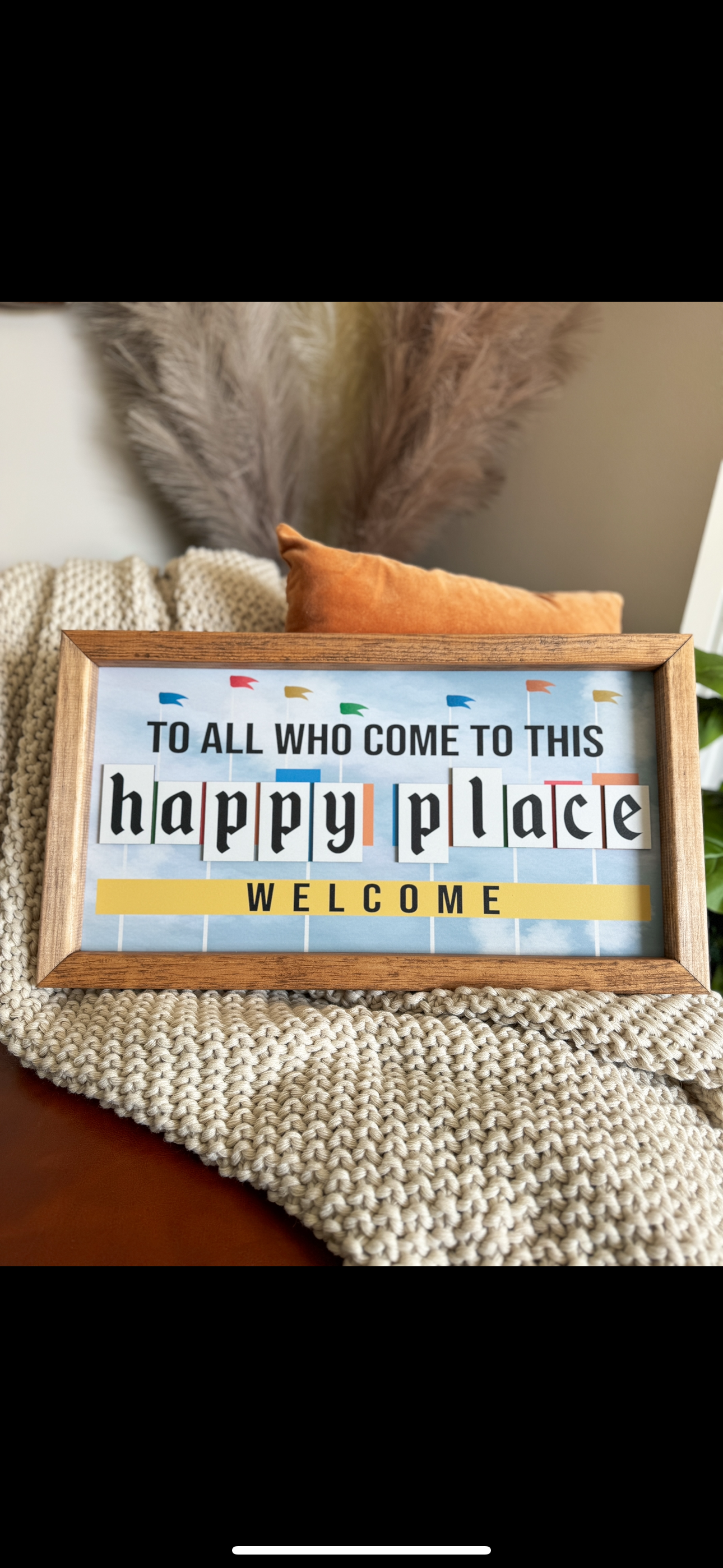 Retro Happy Place Sign - Limited Edition
