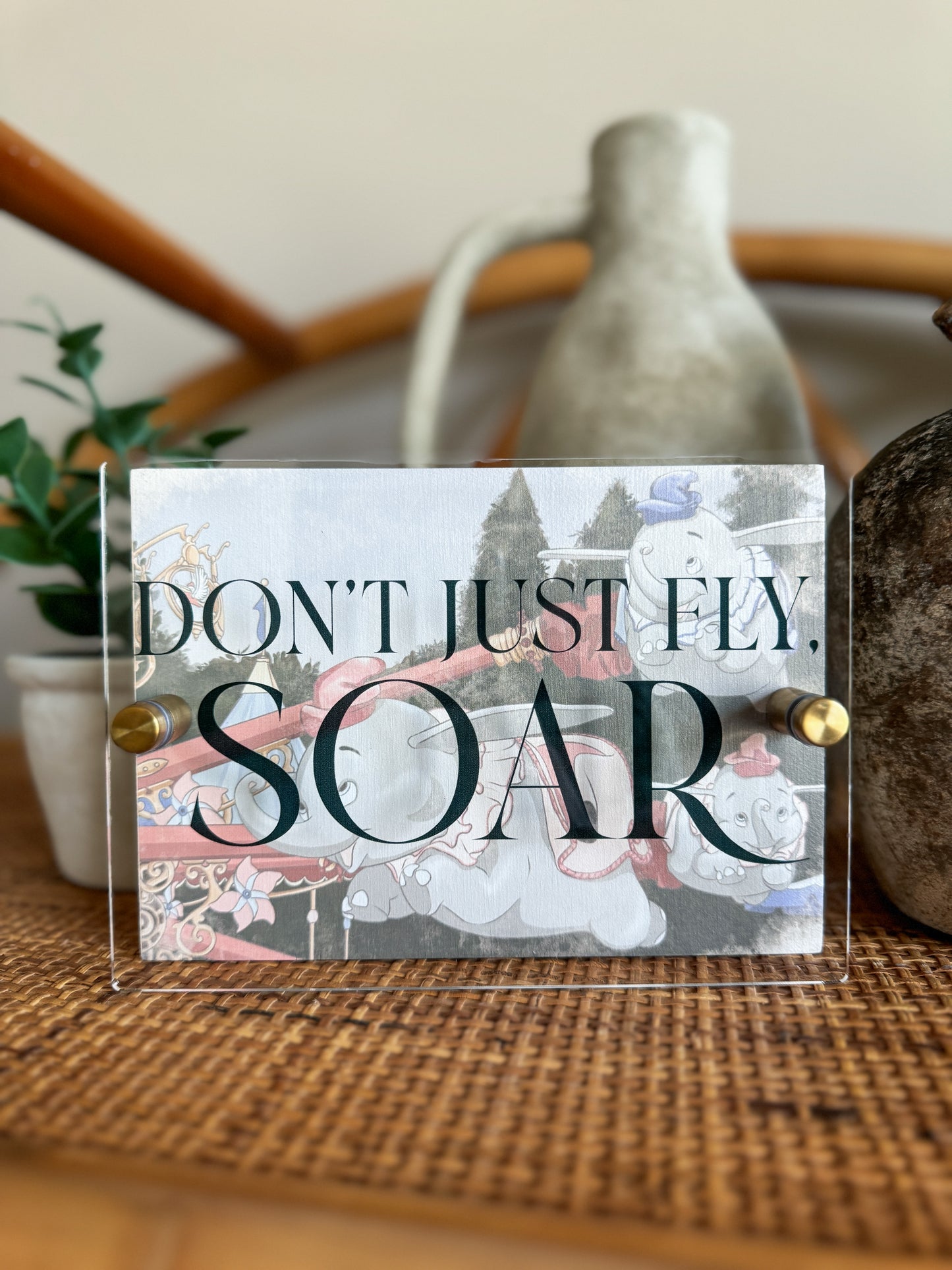 Don't Just Fly, Soar Mini Block Sign