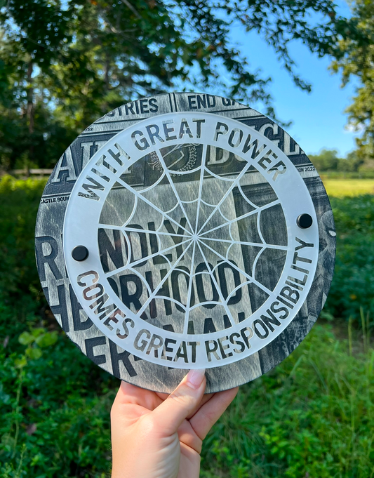 Power & Responsiblity Mini Sign