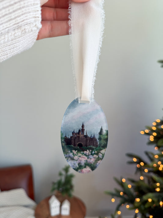 Sleeping Princess Castle - Storybook Ornament