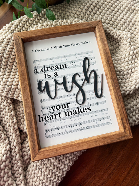 Dream Is A Wish - Magical Playlist Sign
