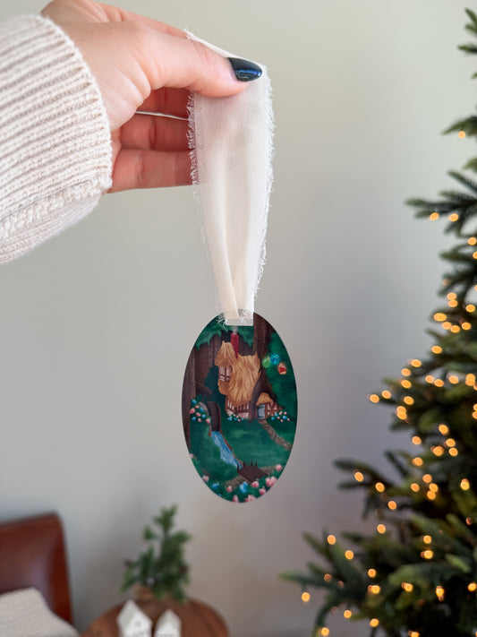Forest Cottage - Storybook Ornament