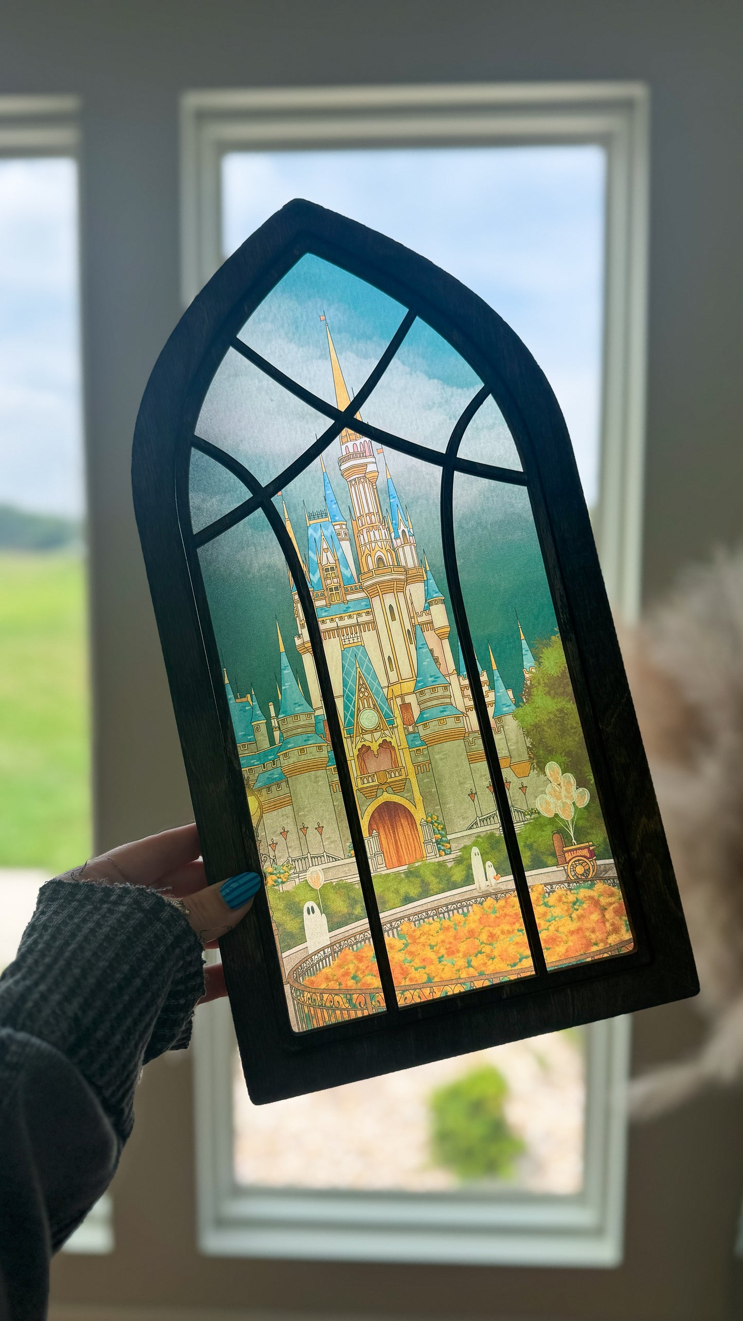 Ghosts at the Castle WDW - Cathedral Window Sign