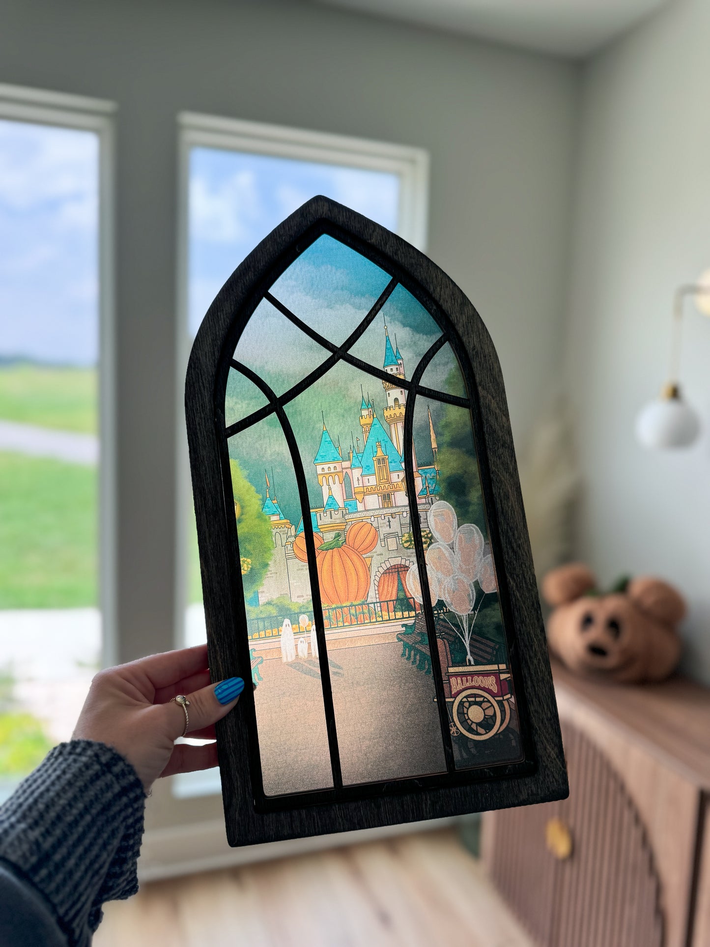 Ghosts at the Castle DLR - Cathedral Window Sign