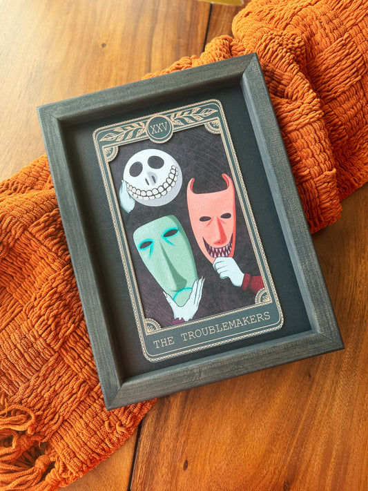 The Troublemakers - Tarot Card Framed Sign
