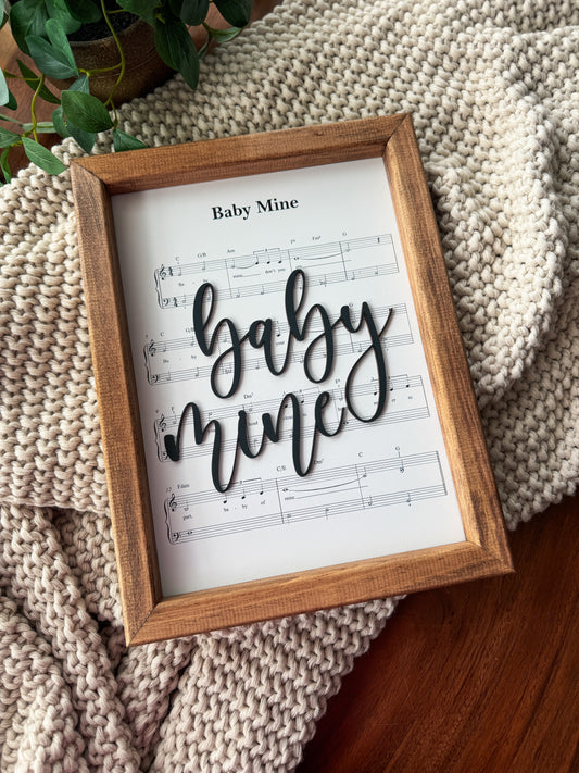 Baby Mine - Magical Playlist Sign