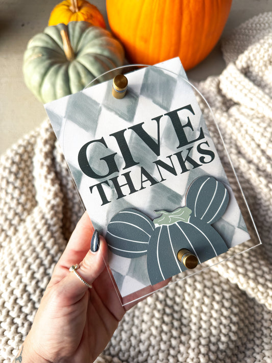 Give Thanks Mini Block Sign
