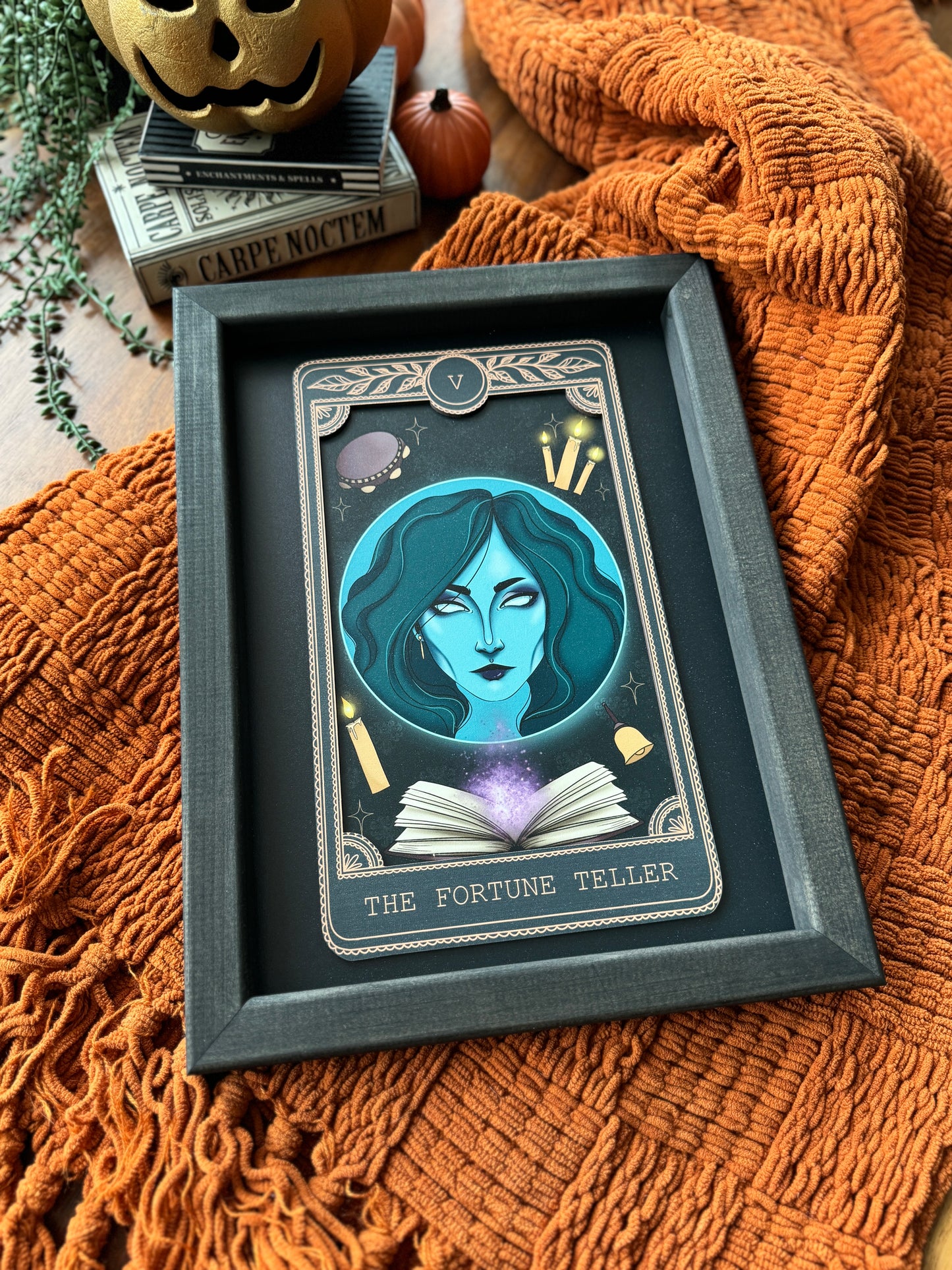 The Fortune Teller - Tarot Card Framed Sign