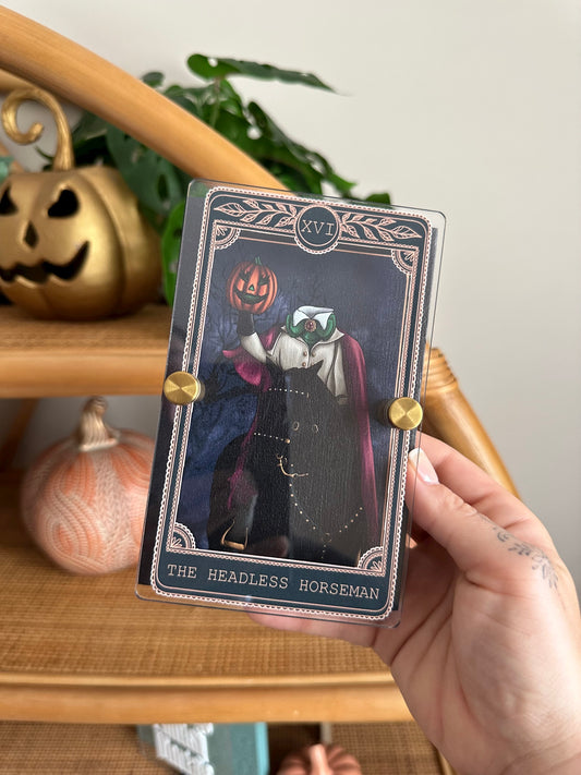 The Headless Horseman - Tarot Card Mini Sign