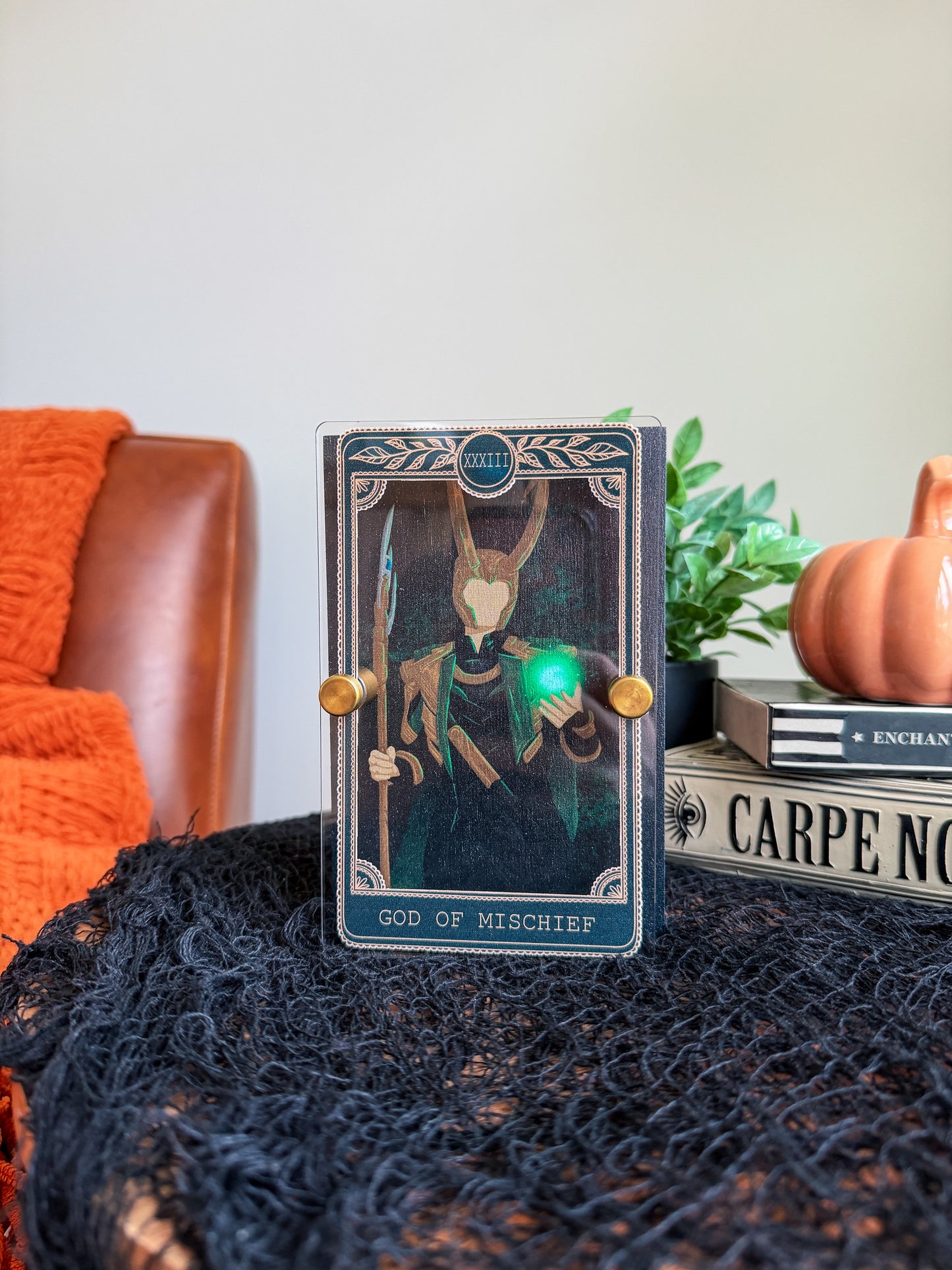 God Of Mischief - Tarot Card Mini Sign
