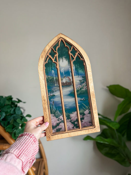 Kiss The Girl - Cathedral Window Sign