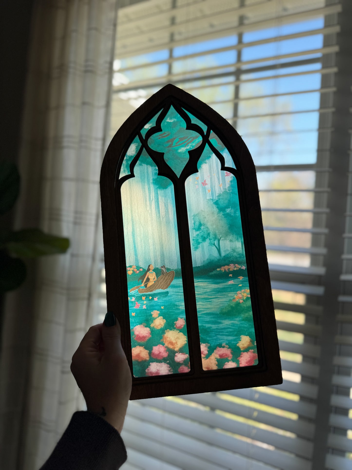 Goes With The Wind - Cathedral Window Sign