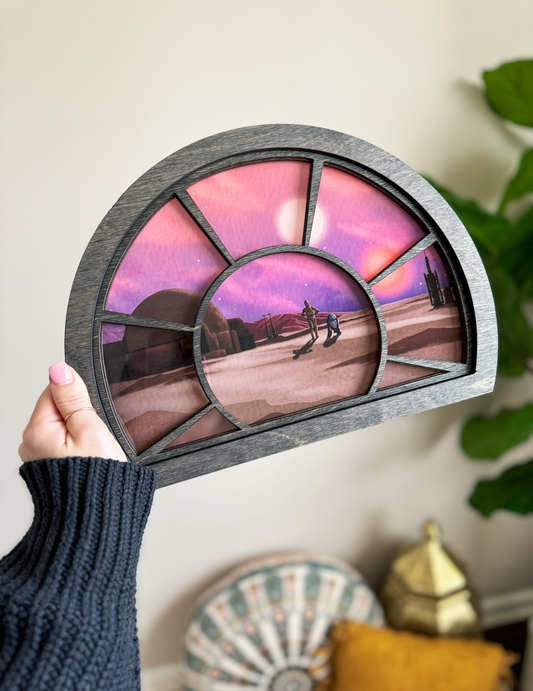 Tatooine Sunset - Galactic Window Sign