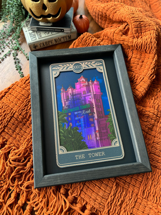 The Tower - Tarot Card Framed Sign