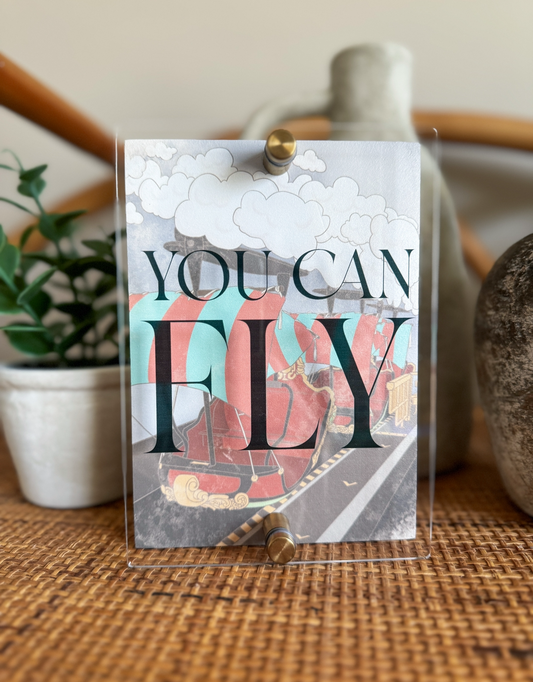 You Can Fly Mini Block Sign