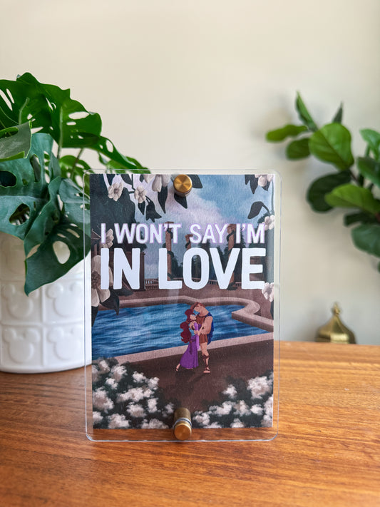 I Won't Say Mini Block Sign