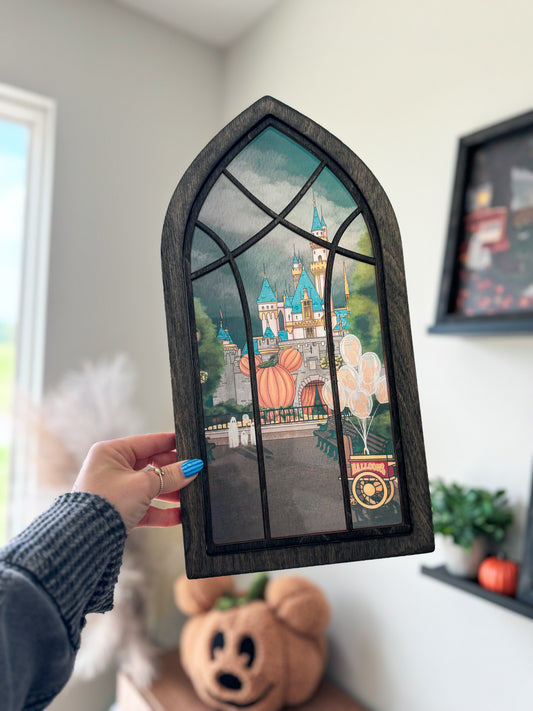 Ghosts at the Castle DLR - Cathedral Window Sign