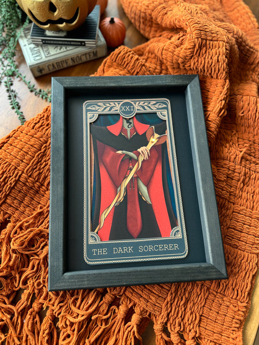 The Dark Sorcerer - Tarot Card Framed Sign