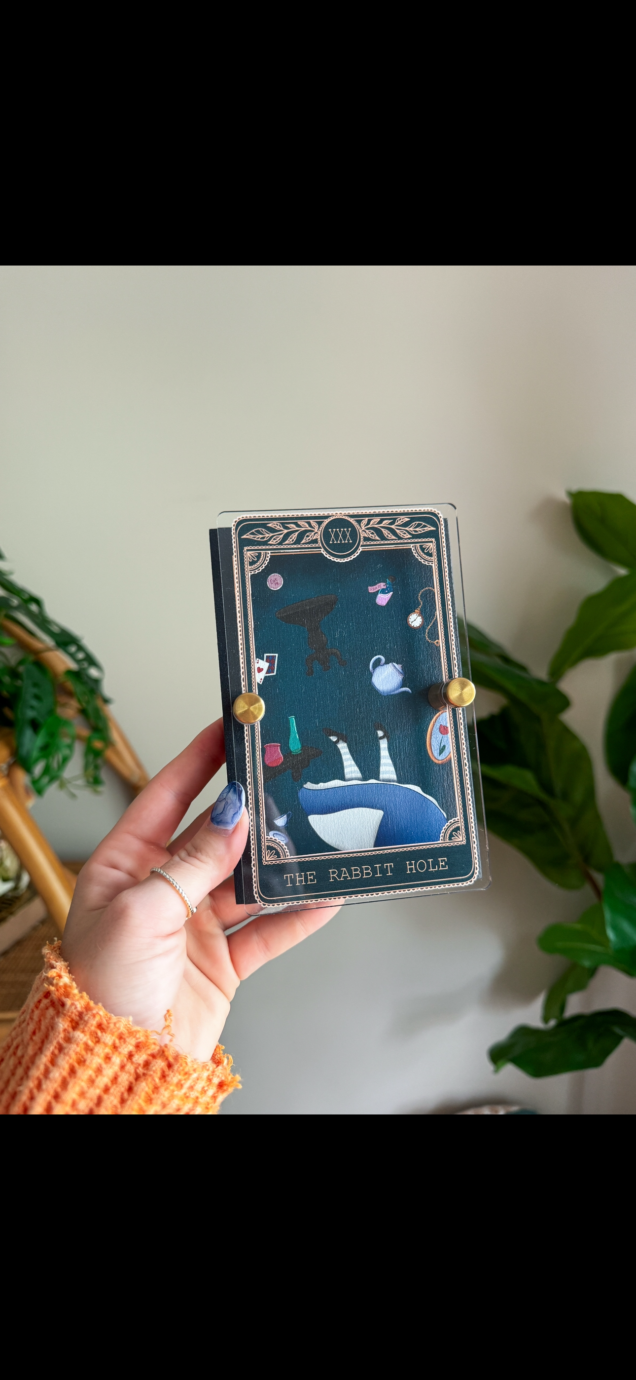 Rabbit Hole - Tarot Card Mini Sign