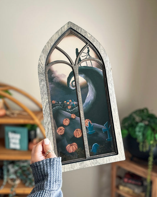Pumpkin King - Cathedral Window Sign