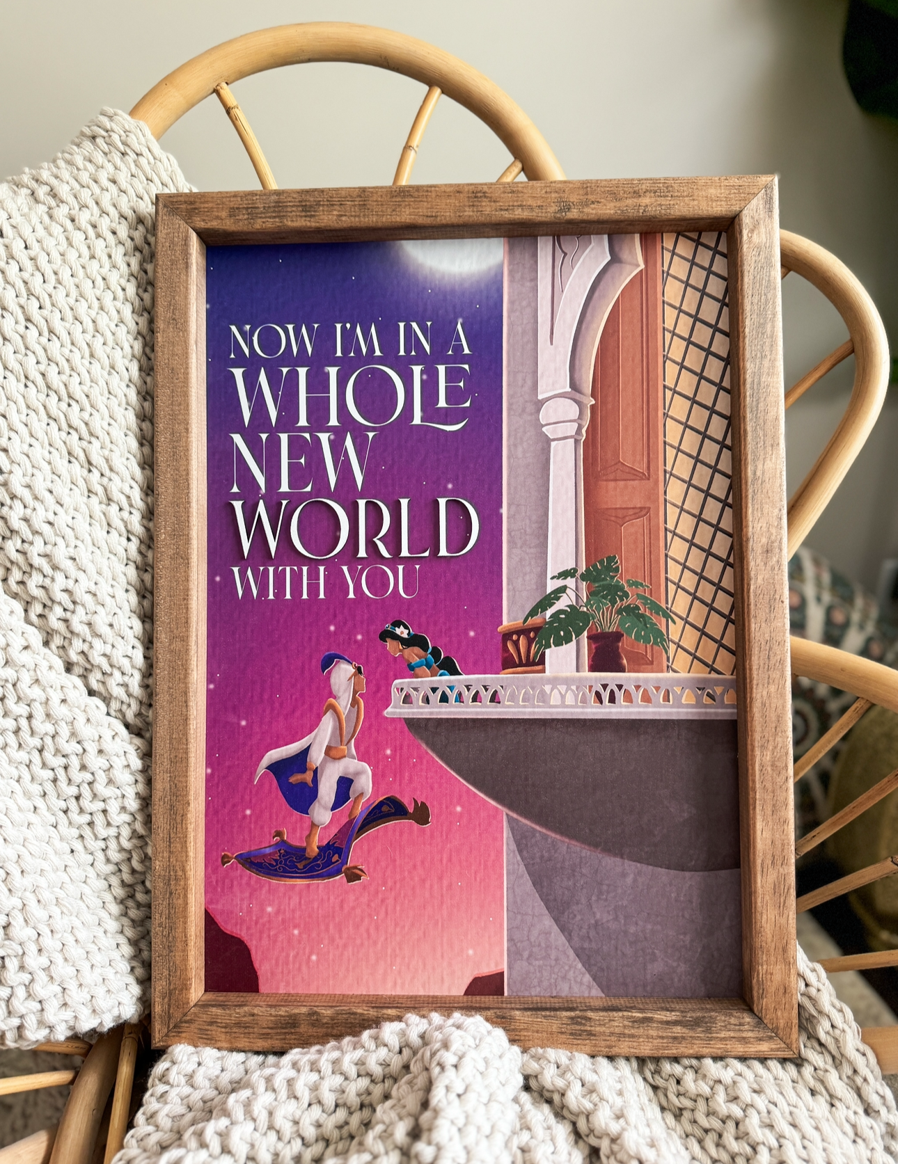 Whole New World - Framed Sign