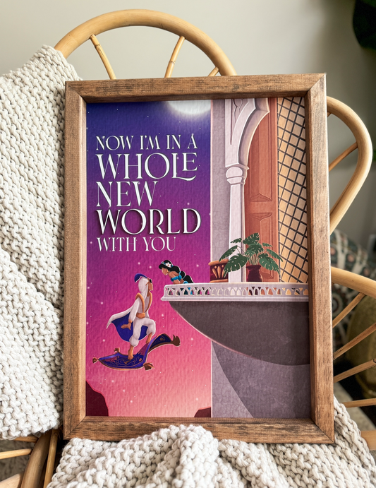 Whole New World - Framed Sign