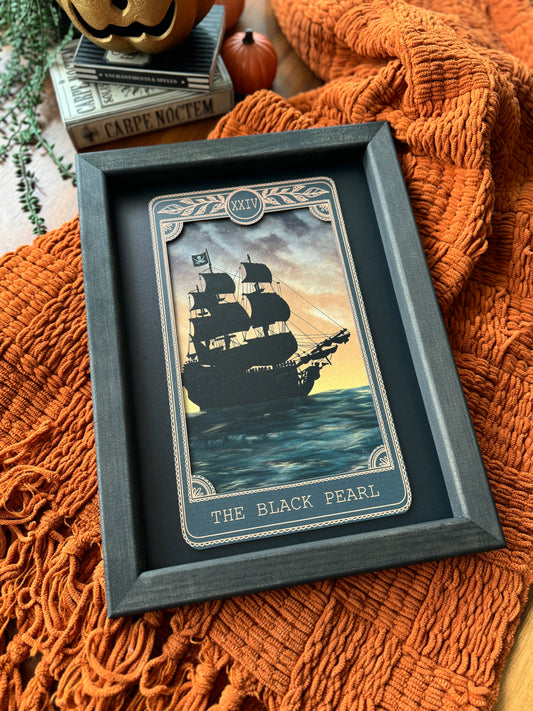 The Black Pearl - Tarot Card Framed Sign