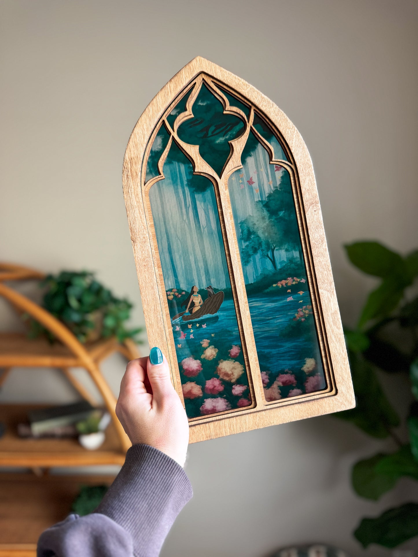 Goes With The Wind - Cathedral Window Sign