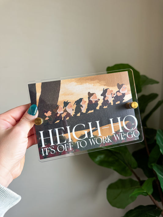 Heigh Ho Mini Block Sign