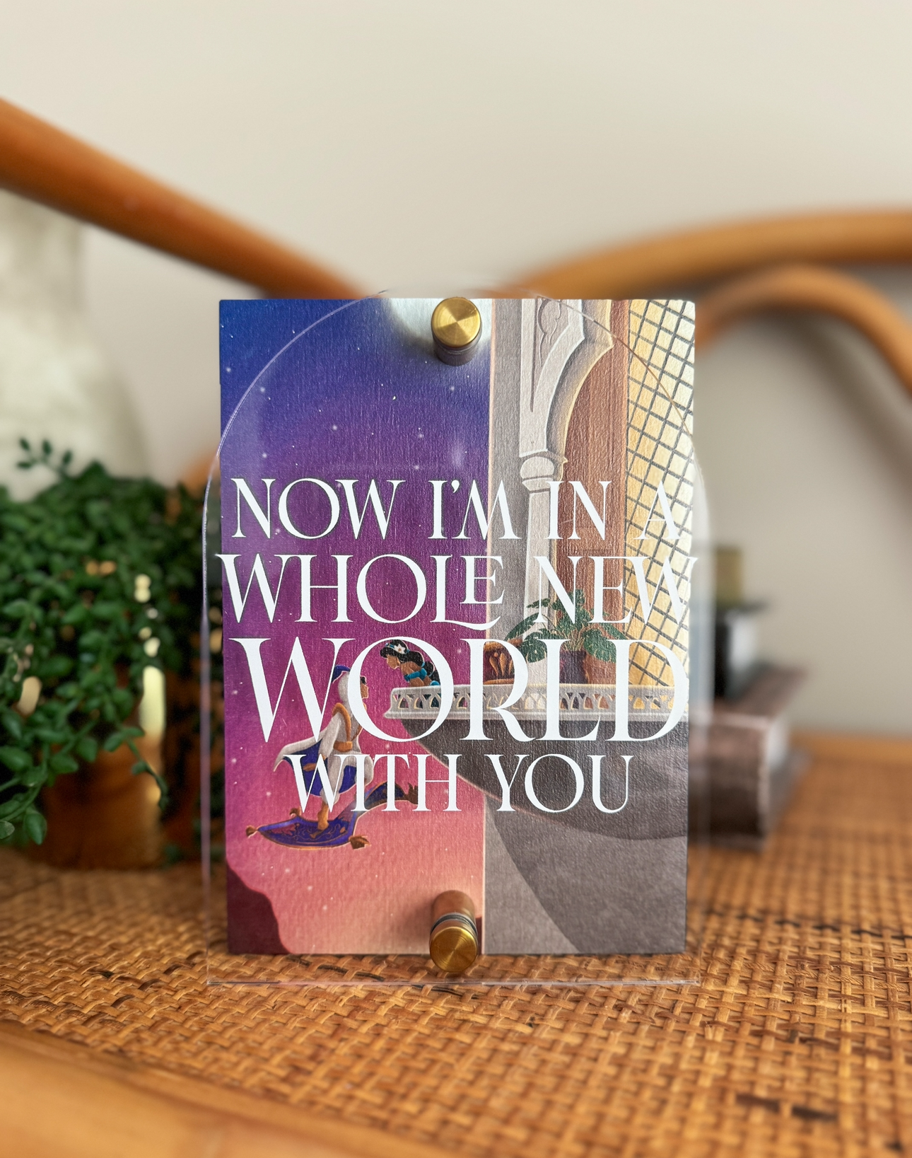 Whole New World Mini Block Sign