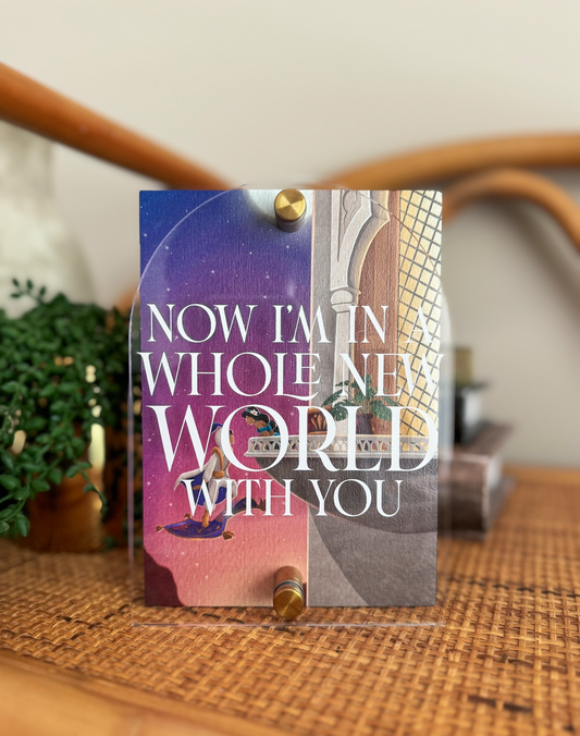 Whole New World Mini Block Sign