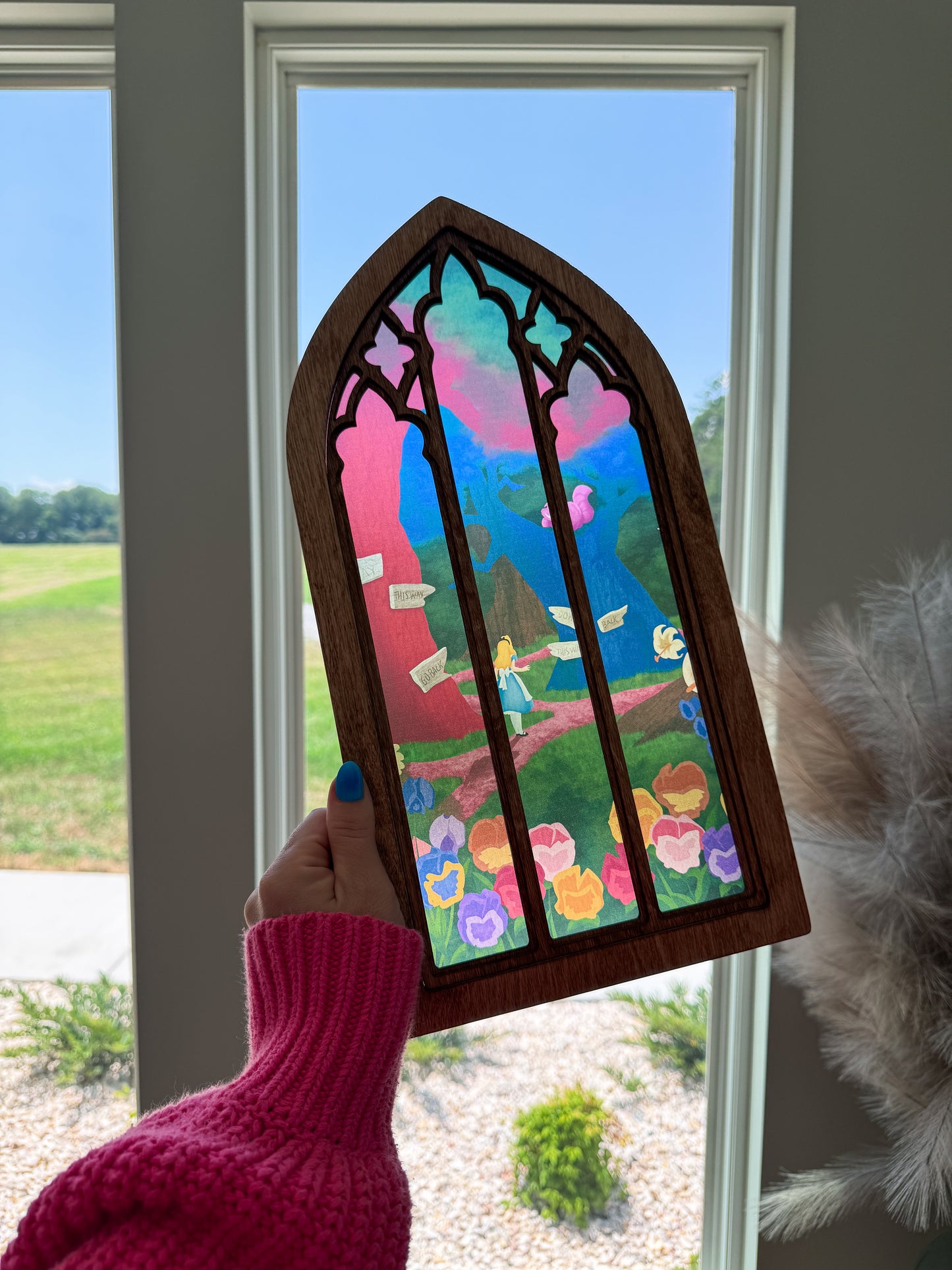 Wonderland - Cathedral Window Sign